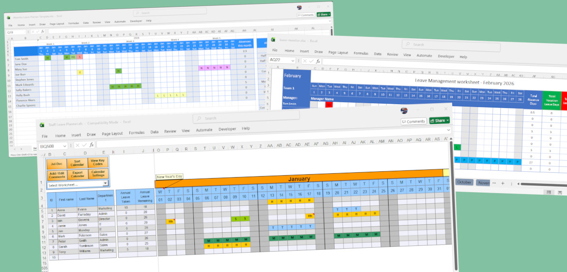 excel leave tracker 2026 comparison