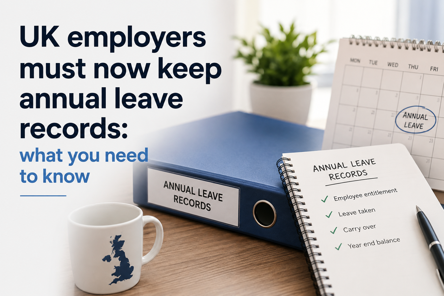 UK annual leave record keeping requirements under the Employment Rights Act 2025