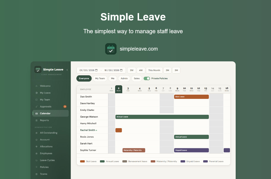 Simple Leave — cloud-based leave management for small and medium businesses